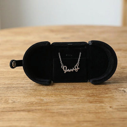 Double Open Button Jewelry Box