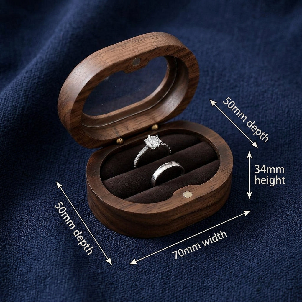 Oval Wooden Jewelry Box Ladies Lover