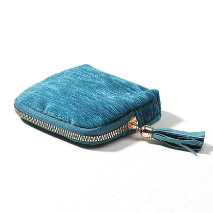 Jewelry Storage Bag Exquisite High-end Jewelry Tassel Jewelry Bag Portable Zipper Multilayer Retro Jewelry Box