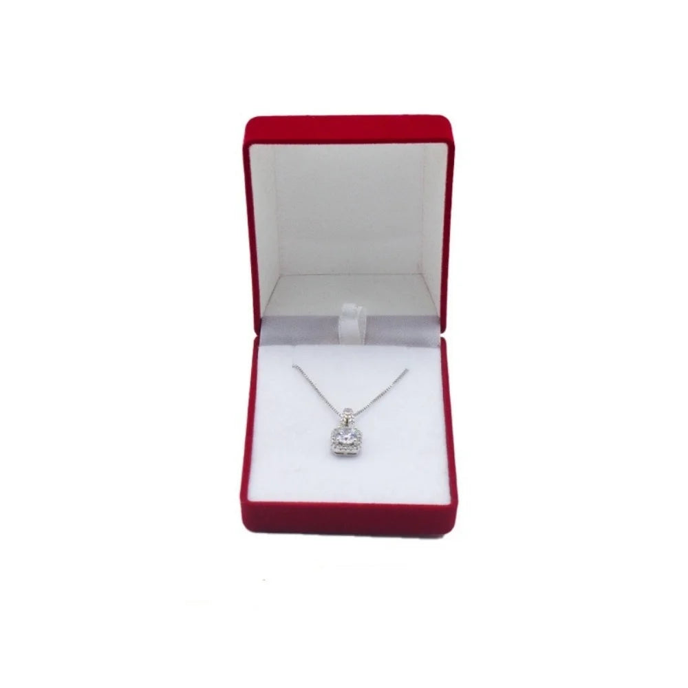 Velvet Necklace Box Plush Necklace Holder Box Square Jewelry Box  Jewellery Packaging Case For Dressing Table Gift Giving