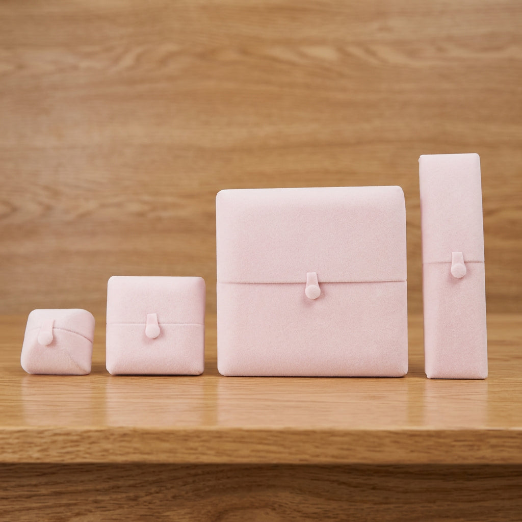 Double Open Button Jewelry Box