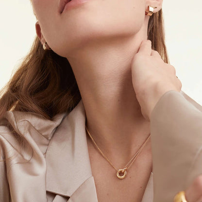 women neckalce 316L Stainless Steel two-color pendant Necklaces For Women Chokers Trend Fashion Festival Party Gift Jewelry