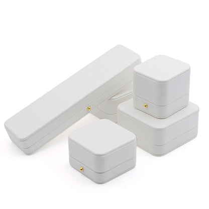 Leather White Jewelry Storage Box