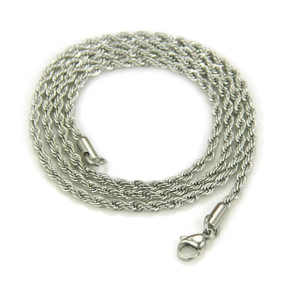 HNSP 316L Stainless Steel Versatile Twist Rope Gold Color Chain Necklace For Women Choker Chain Waterpro Jewelry Accessories