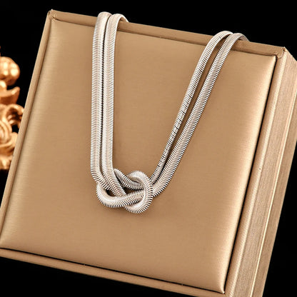 EILIECK 316L Stainless Steel Creative Snakehead Necklace For Women Trendy Shining Zircon Neck Chain Waterproof Jewelry Gift