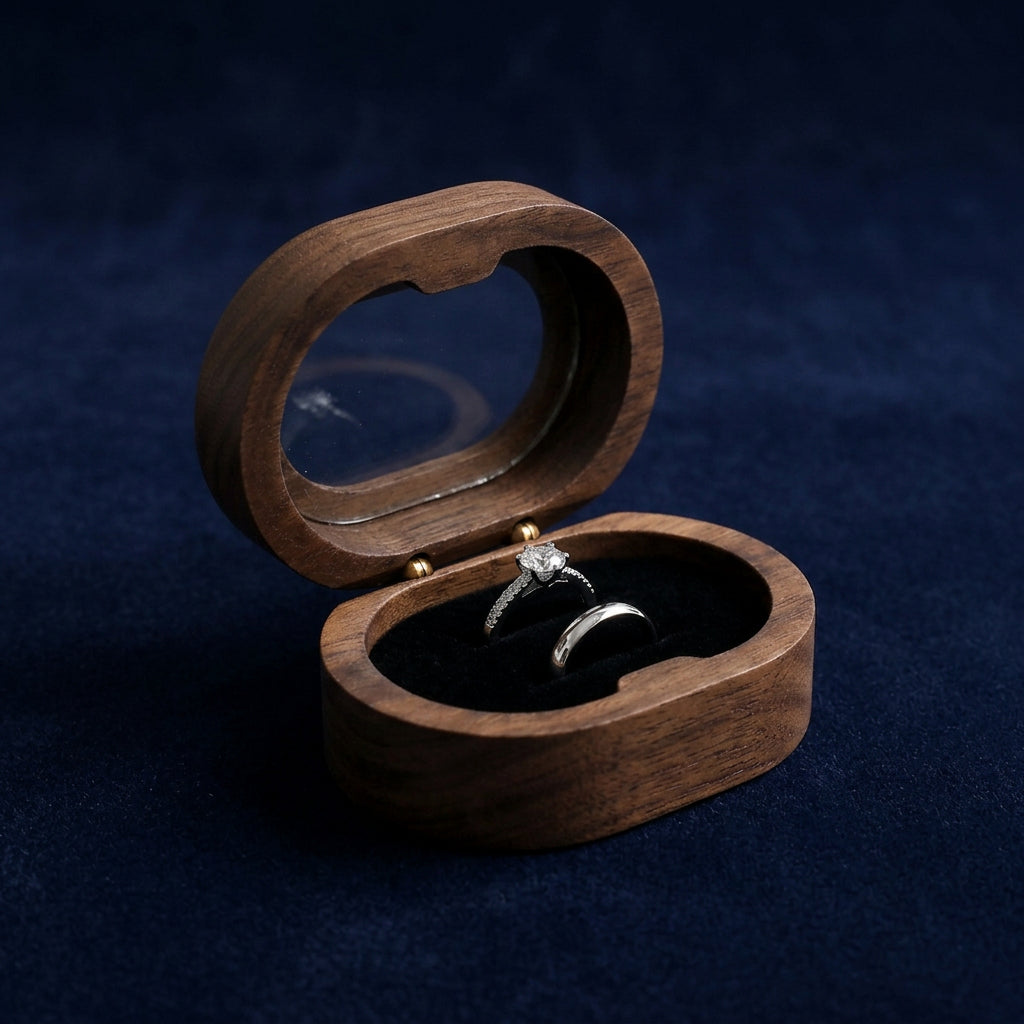 Oval Wooden Jewelry Box Ladies Lover