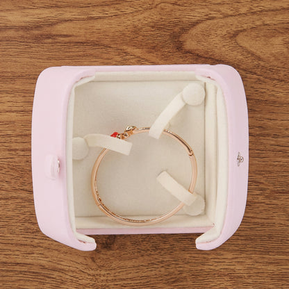 Double Open Button Jewelry Box