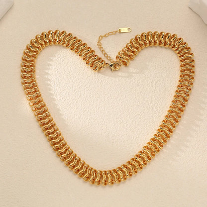 EILIECK 316L Stainless Steel Gold Silver Color Thick Chunky Chain Necklace For Women Hip-Hop Punk Collar Neck Chain Jewelry
